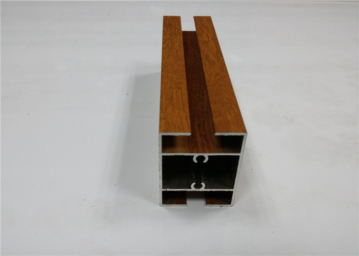 China 6063-T5 Aluminium Extrusion Profile For Residential Building With Wooden Color wholesale