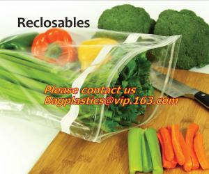 China Food Vegetable Storage Bag Airtight Zip Lock Bags, Clear Zip Lock Bags Zipper Poly Bags with Rectangle Unilateral 0.03 m wholesale