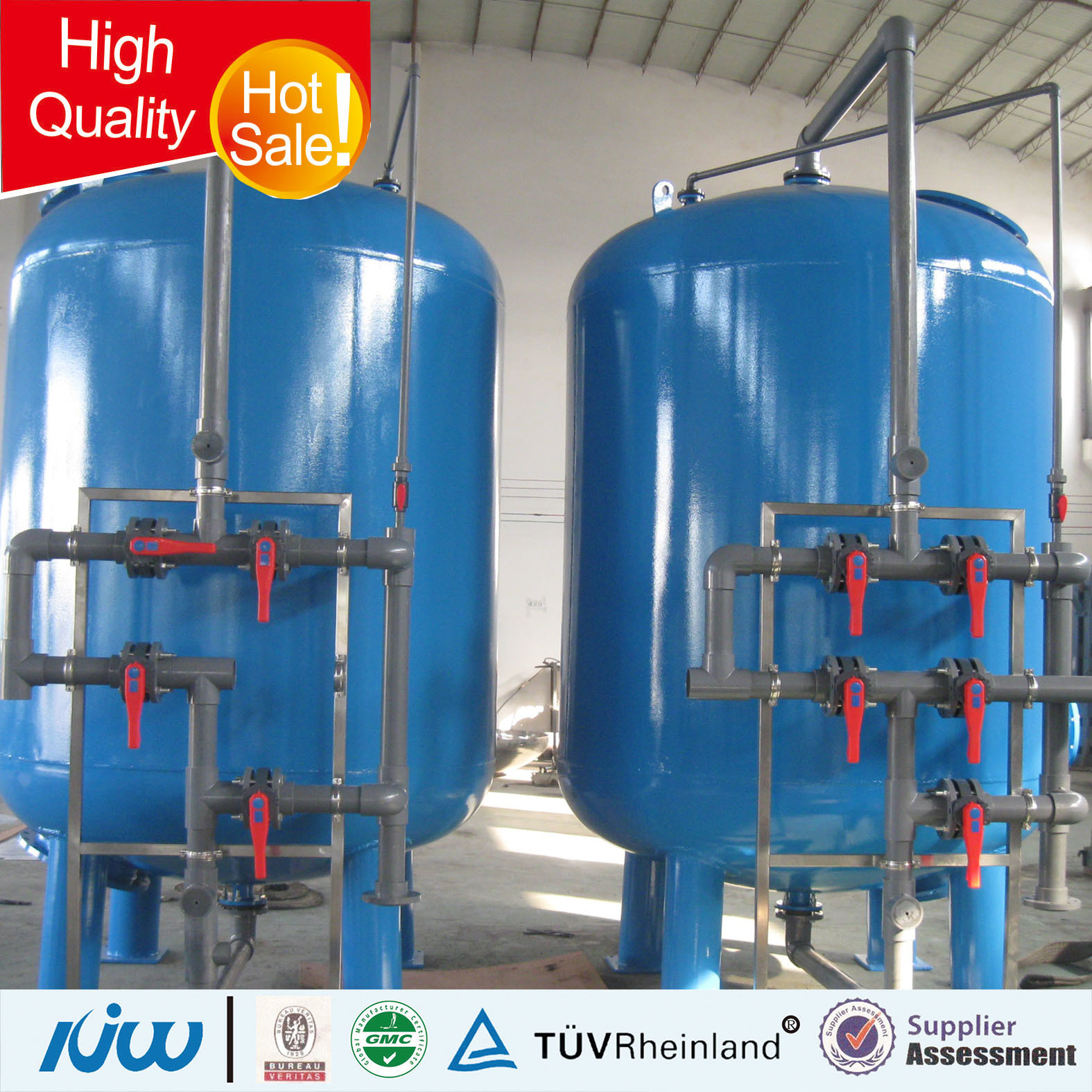 China A3 Carbon Steel Tank Automatic Valve Exchange Water Treatment System wholesale