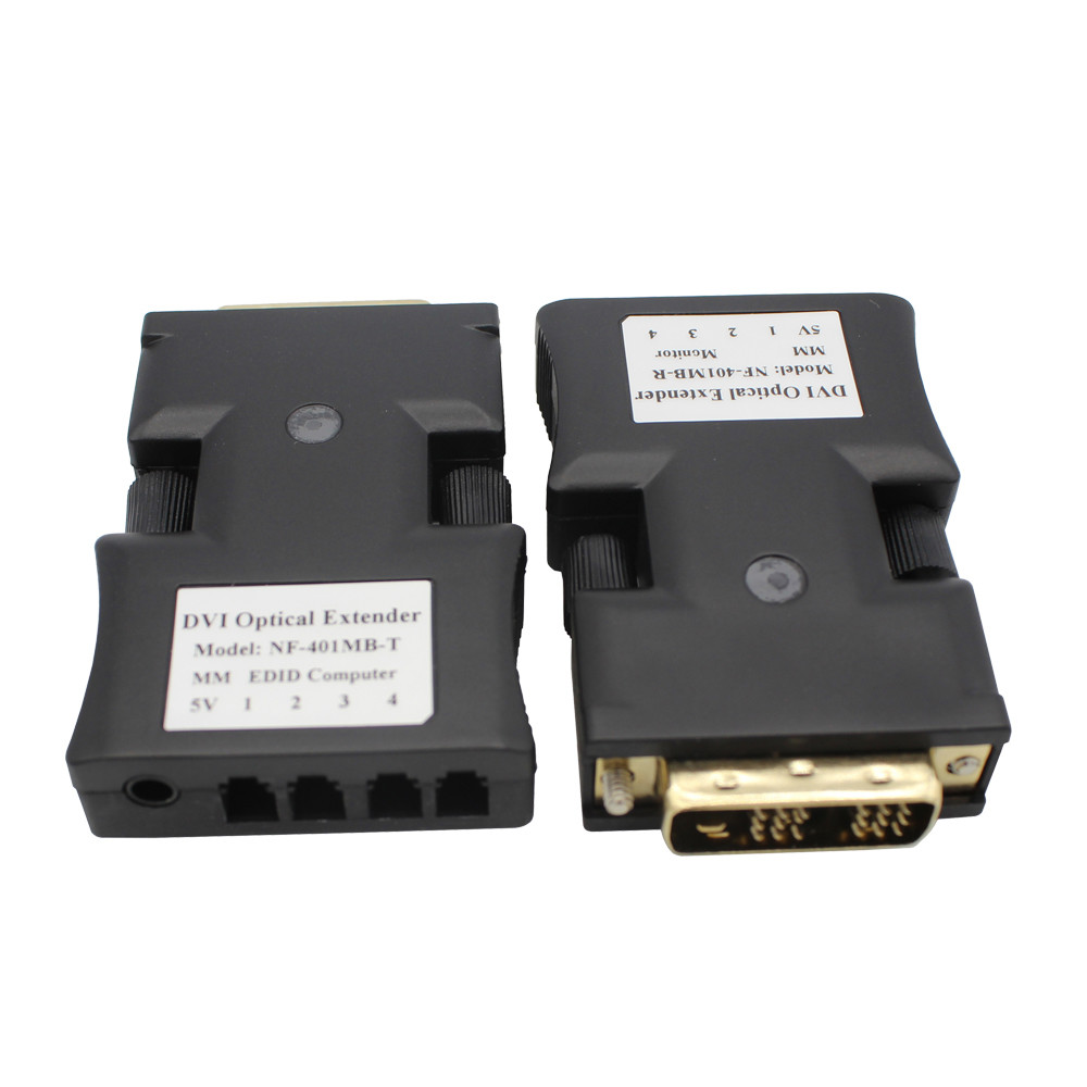 Buy cheap 4 Core MMF DVI To Fiber Converter 500m LC EDID To Optic DC5V 1A from wholesalers