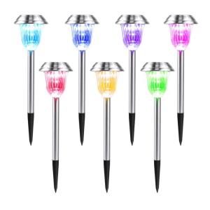 China Solar Powered Garden Stake Lights Outdoor Solar Powered Stainless Steel Garden LED Lawn Lights wholesale