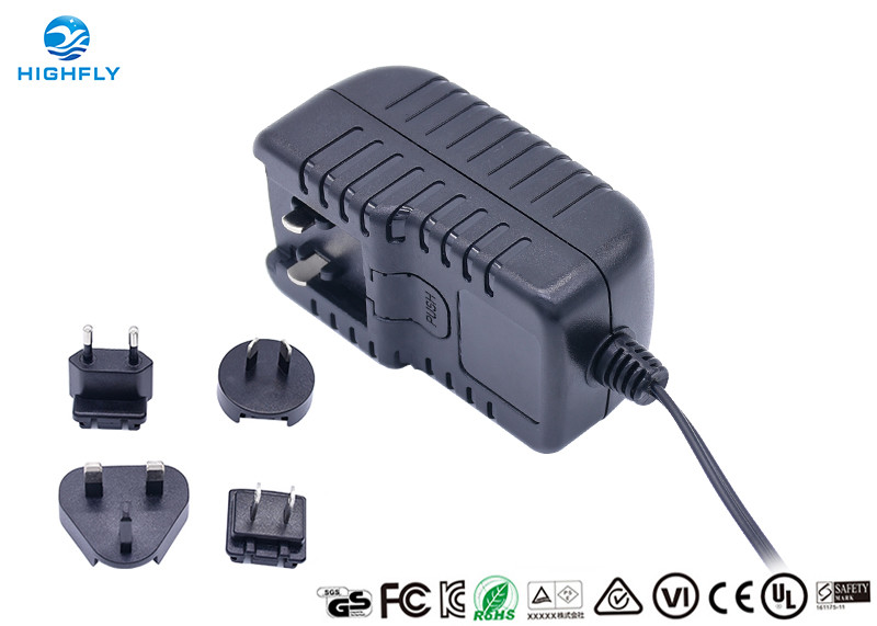 China 18V 1A Interchangeable Plug Power Adapter Power Supply With UL CE GS Certifications wholesale