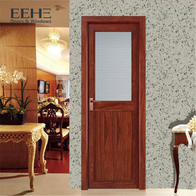 China Safety Modern Aluminium Interior Doors / Glass Acoustic Aluminium Bedroom Doors wholesale
