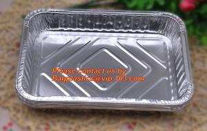 China extra-large disposable rectangle aluminium foil deli tray food foil container for takeaway food foil containers with lid wholesale