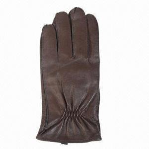 China Men's Leather Gloves, Available in Various Colors wholesale