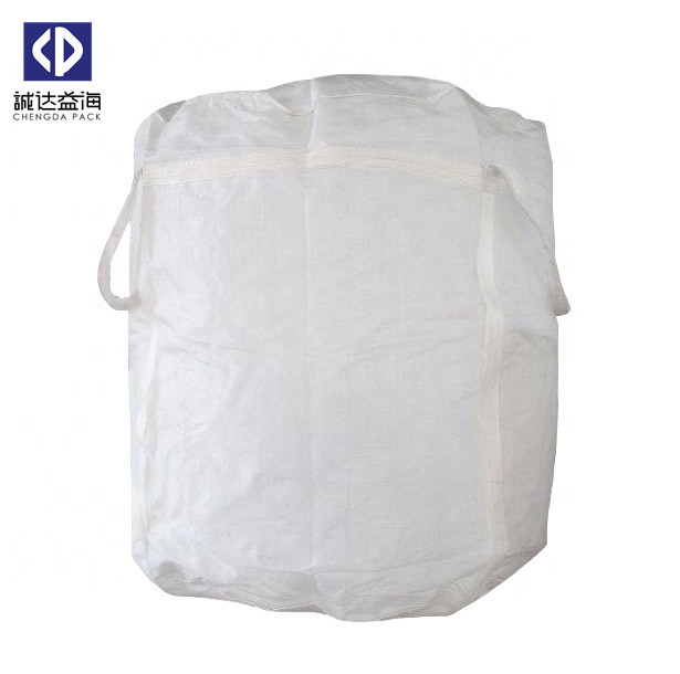 China Breathable Jumbo Bulk Bags 1000KG Loading Weight White Color With Cross Corner wholesale