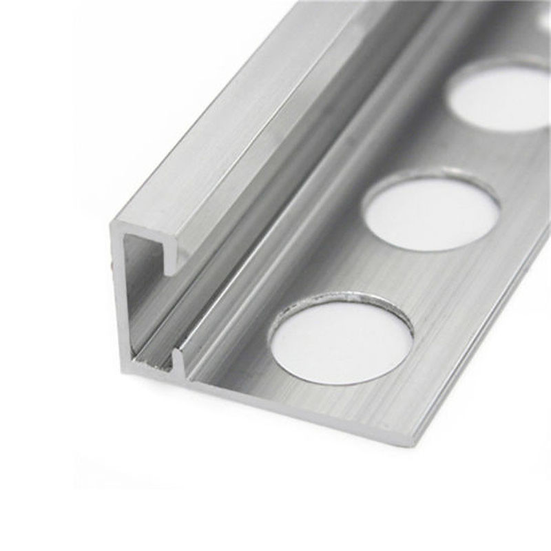 China Anodized Aluminum Transition Strip Square Edge Tile Trim Floor Tiles Aluminium Thin Foil Aluminum Edge Trim wholesale