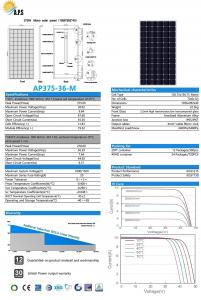China Solar Monocrystalline Module 36V 72 Cell Mono, 350W,355W,360W, Solar Photovoltaic Panel, solar aluminum frame wholesale