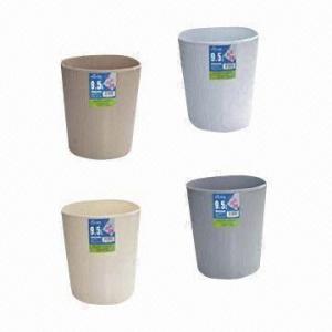 China Plastic Trash Cans, Available in Various Sizes and Colors wholesale