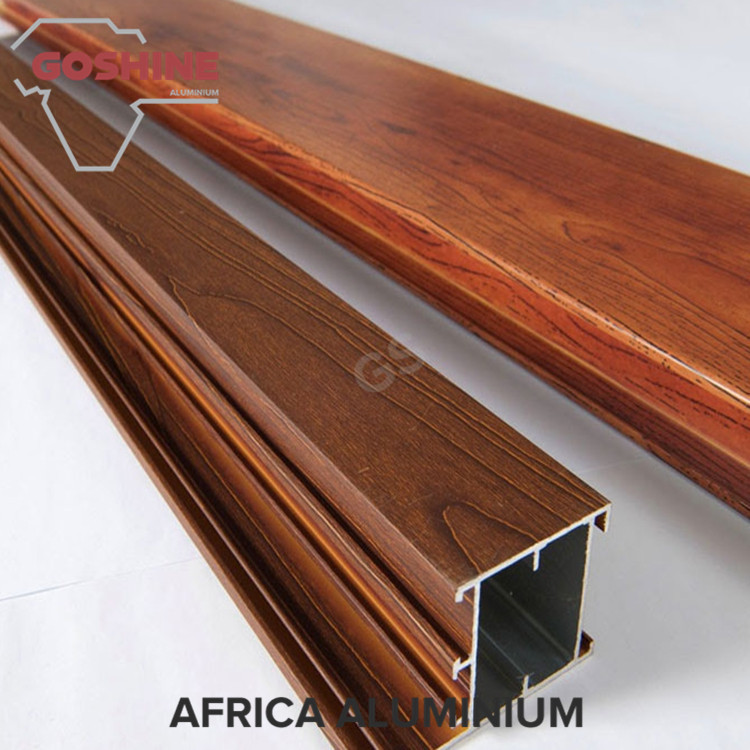 China Customize Wood Finish Aluminium Profiles Clear Texture ISO14001 2004 wholesale