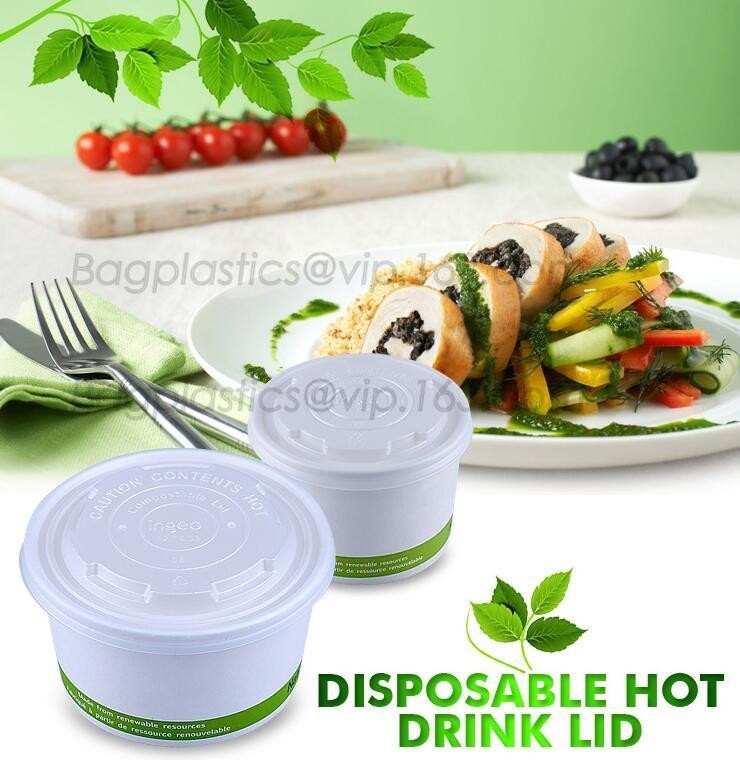 China PLA compostable lids, BPI certificated compostable coffee cup lid made in China, Coffee cup with CPLA lid wholesale