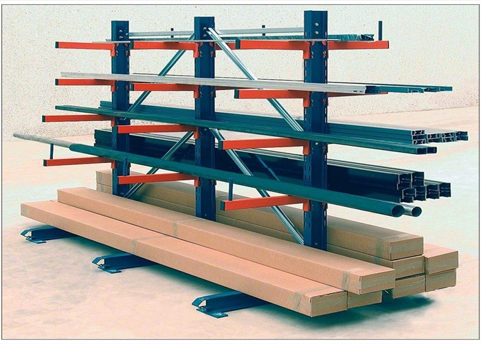 China Cold Rolled Steel Cantilever Storage Rack System Electrostatic Spray Surface wholesale