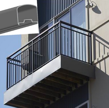 China Outdoor Aluminum Hand Railings For stairs , exterior hand railings wholesale