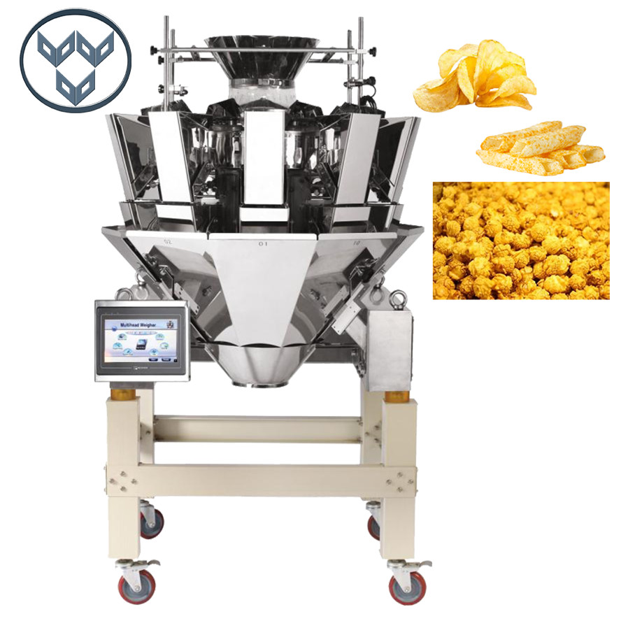 China Automatic Food Snack 10 / 14 Heads Weigher For Chips Grain Packing wholesale