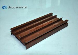 China Alloy 6063 Wood Grain Aluminum Profiles 5.98 Meter Length Customized Shape wholesale