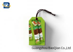 China Paper 3D Custom Printed Hang Tags With String , Custom Swing Tags For Food wholesale