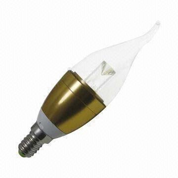 China E14/E17 LED Bulb with 100 to 240V AC Input Voltage, No UV/IR Radiation, CE/RoHS Mark wholesale