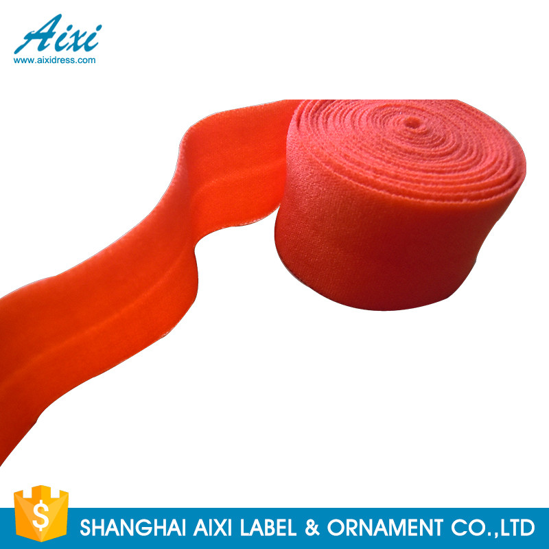 China Decorative Coloured Fold Over 10 - 30mm Elastic Binding Tape For Underwear wholesale