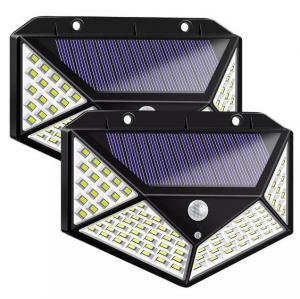 China Solar Lights Outdoor,Solar Powered Motion Sensor Lights 100 LEDs Outdoor Waterproof Wall Light Night Light with 3 Modes wholesale