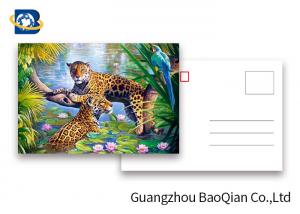 China Customized Size 3D Lenticular Postcards Wild Animals Pattern Pictures UV Printing wholesale
