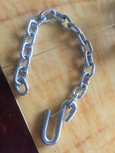 China 3500lbs Iron Safety Trailer Chain,Transport Chain with S-hooks with latch wholesale