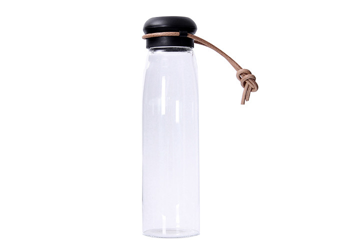China 600ml Unbreakable Glass Water Bottle , Eco Friendly Glass Water Bottles wholesale