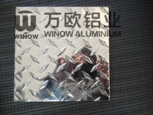 China 1050 1060 Aluminium Diamond Plate, Anti Slip Diamond Plate Sheets 1200x2400mm wholesale