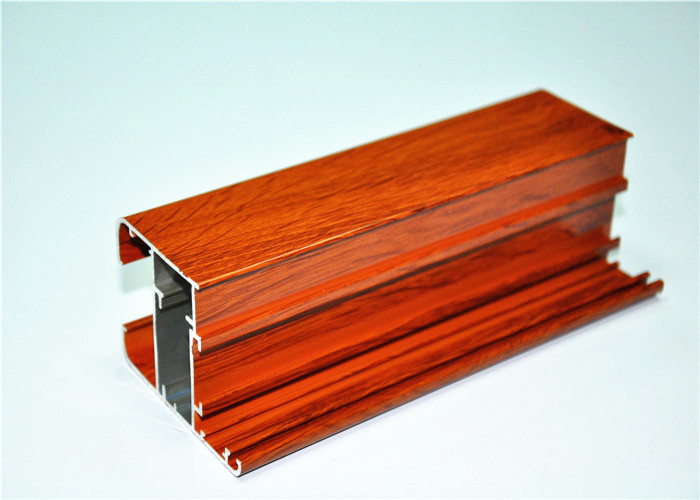 China Mill Finished Wood Grain Aluminum Extrusion Profiles wholesale