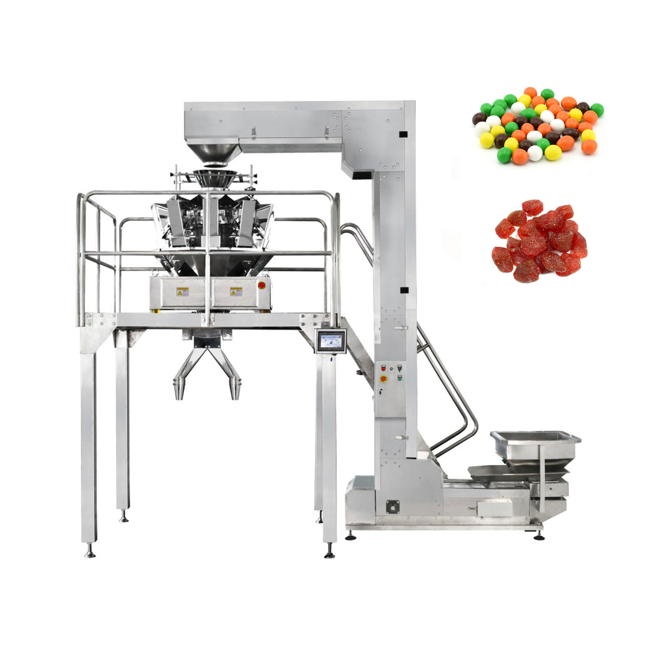 China 500g 2000g Chocolate Dried Fruit Packing Machine With Multihead Weigher wholesale