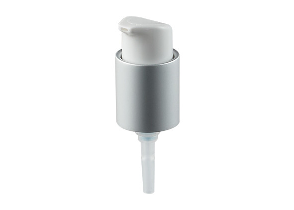 China Aluminum Silver Closure Cream Pump Dispenser 24/410 With Plastic Pp Material wholesale