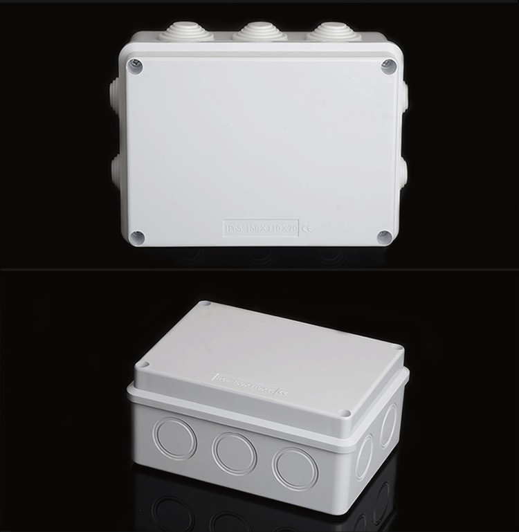 China 10 Entry Holes Rectangular Junction Box Electrical Knockout Boxes 150X110X70mm wholesale