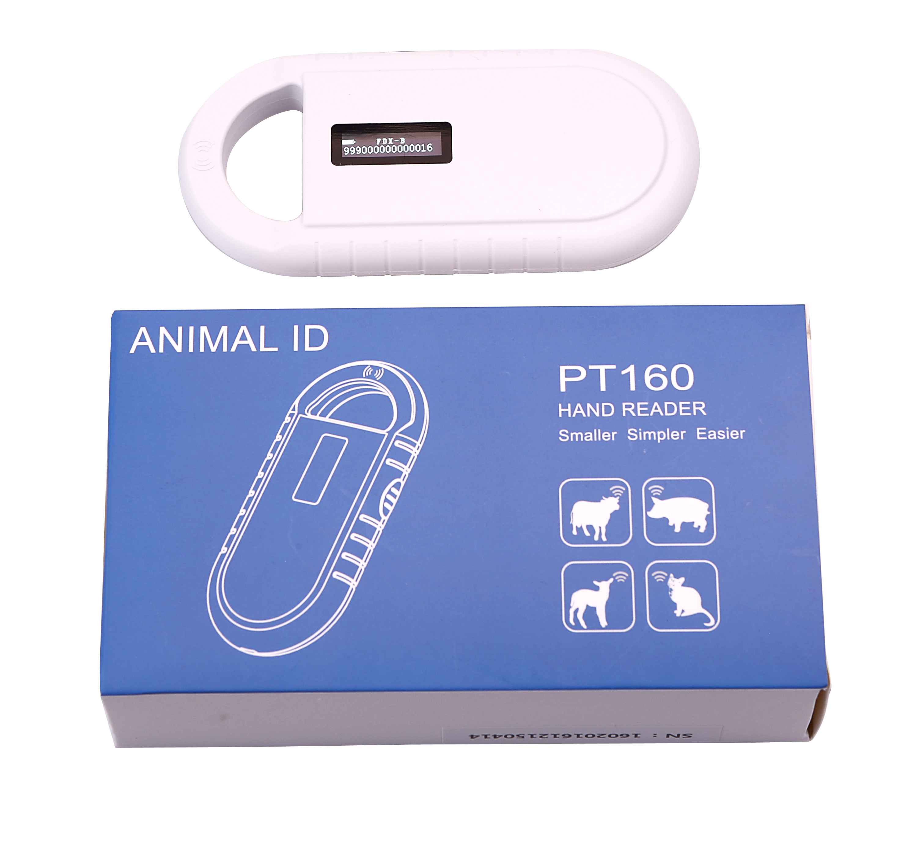 China Iso11784/5 Fdx - B Small Rfid Microchip Scanner , Rfid Microchip Reader Pt160 wholesale