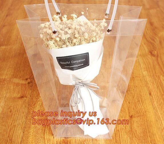 China PP plastic flower carry bags with hanging for potted plant bags,quality assurance great quality pp flower bag bagease pa wholesale