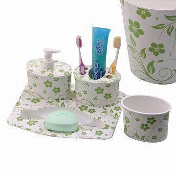 China Melamine Bathroom Set, for Promotional and Gift Purposes, Customized Logos and Designs are Accepted wholesale