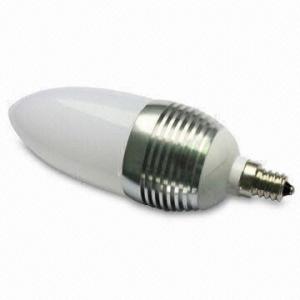 China E14/E17 LED Bulb with 100 to 240V AC Input Voltage, No UV/IR Radiation, CE/RoHS-marked wholesale