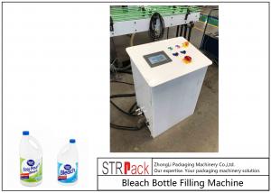 China PLC Control 10 Heads Gravity Bottle Filling Machine For 1 - 5L Bleach Cleaner wholesale
