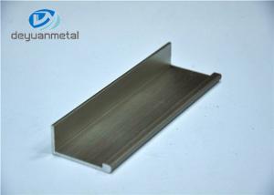 China 2 Meter Alloy 6063-T5 Silver  Brushed Aluminium Extrusion Profile For Cabinet wholesale
