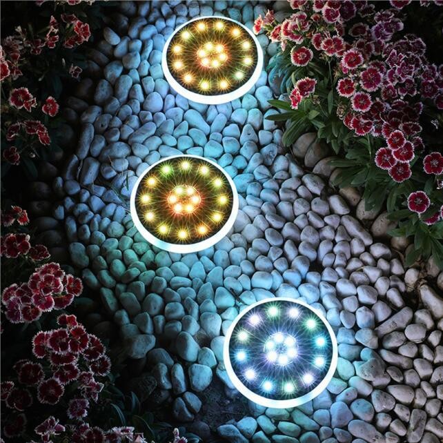 China 30LED RGB Color Changing Solar Ground Lamps Outdoor Lawn Solar Lights For Garden Path Road wholesale