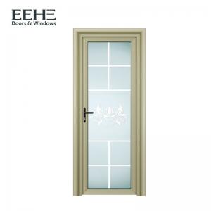 China Frosted Glass Aluminium Swing Door For House Bathroom Weather Resistance wholesale