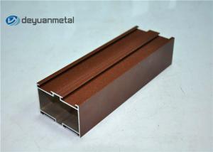 China Red Powder Coated Wood Grain Aluminum Profiles For Construction wholesale