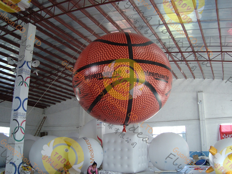 China Fire Proof Sporting Inflatable Basketball Giant EN71 With Helium wholesale