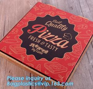 China Printed brown kraft paper pizza box, Cheap brown paper pizza box,cheap printed logo round custom pizza box bagease packa wholesale