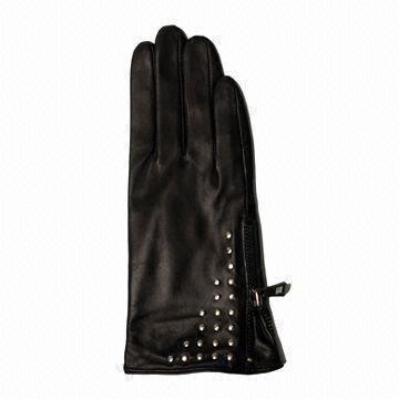 China Fashionable Genuine Leather Gloves, Various Colors are Available wholesale