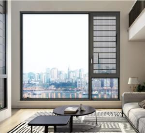 China T5 Aluminium Casement Window Screen Integrated Inward Outward Opening System wholesale