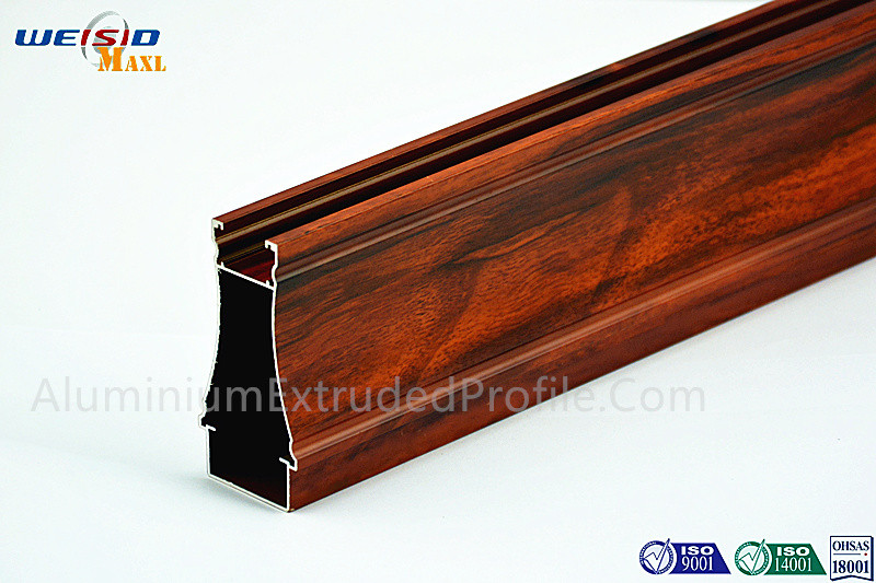 China Structural AA6063 T5 Window Aluminium Frame Wood Grain Surface wholesale