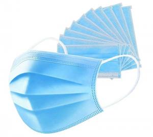 China Eco Friendly Earloop Face Mask , Breathable Blue Surgical Mask Dustproof wholesale