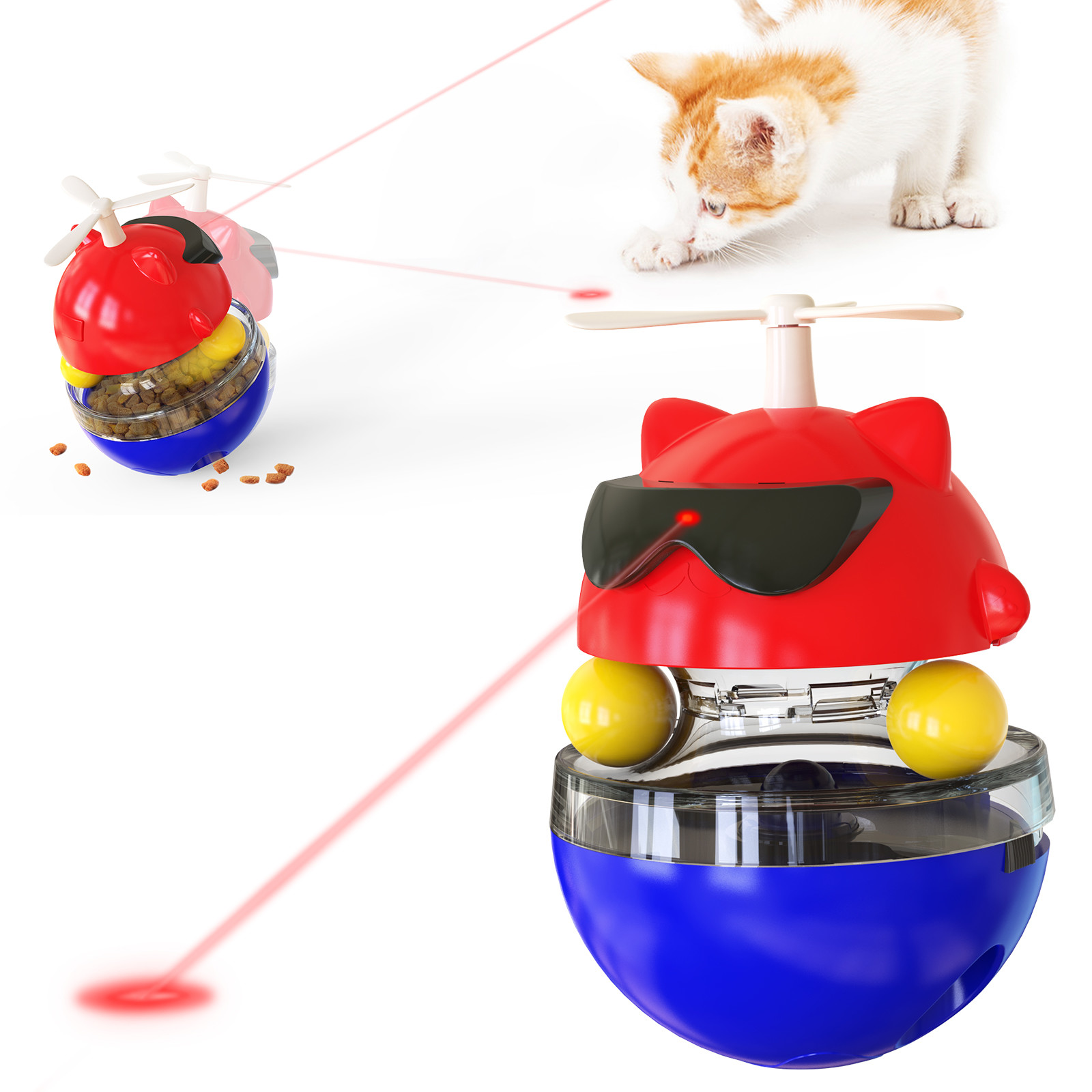 China Infrared Interactive Pet Toys Cat Light Windmill Propeller USB Recharged 512g wholesale