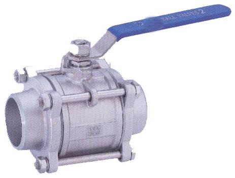 Floating 3 - pc Ball Valves Stainless Steel For High Pressure Welding End