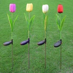 China Outdoor Solar Powered Garden Stake Lights, 1LED Tulip Solar Outside Lights wholesale