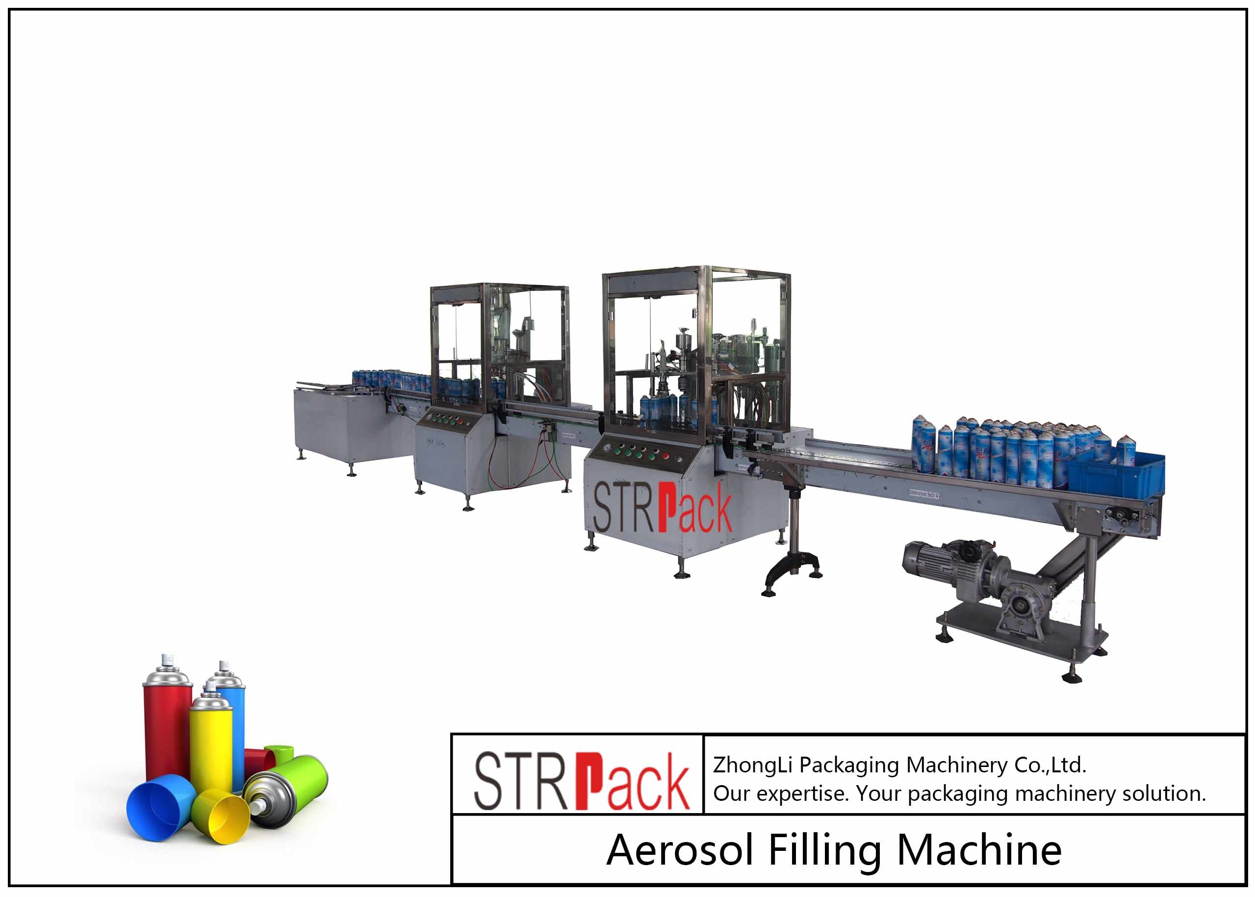 China 52mm-65mm Aerosol Filling Line With Aerosol Spray Filling Machine And Automatic Ball Dropper wholesale